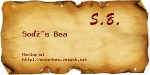 Soós Bea névjegykártya