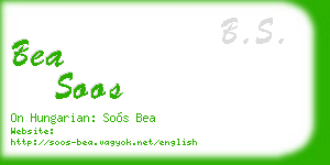 bea soos business card
