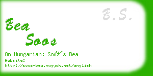 bea soos business card